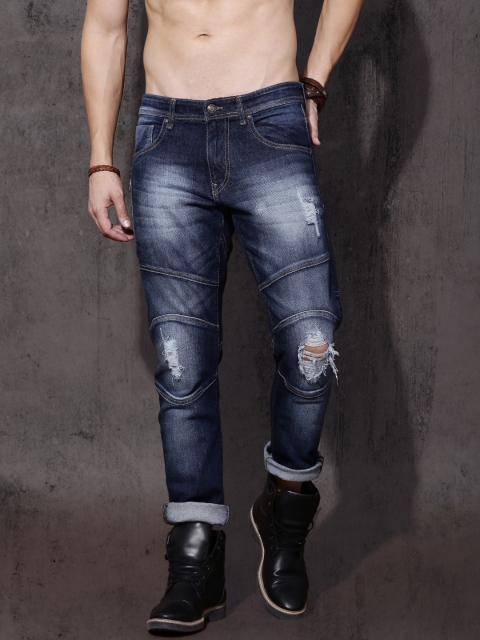 

Roadster Men Blue Regular Fit Mid-Rise Mildly Distressed Stretchable Jeans