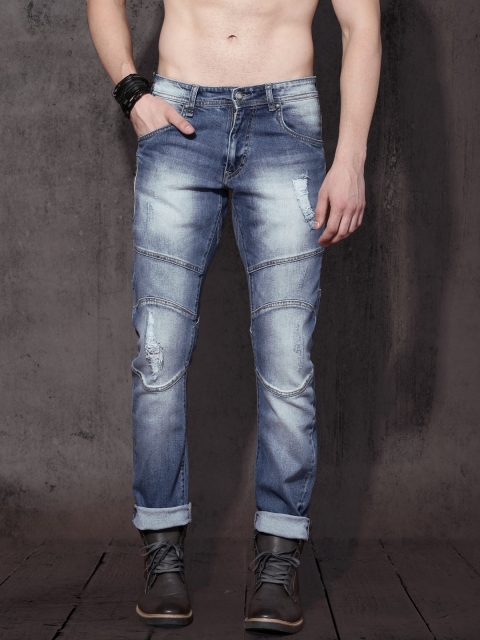 

Roadster Men Blue Banana Fit Mid-Rise Mildly Distressed Stretchable Jeans