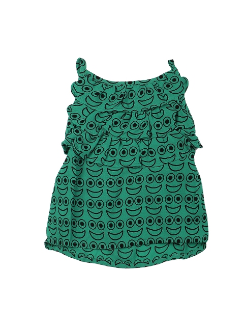 

United Colors of Benetton Girls Green & Black Printed Top