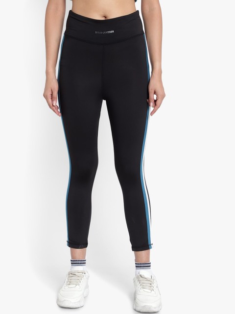 

Wearjukebox Women Black Solid Mid-Rise Tights