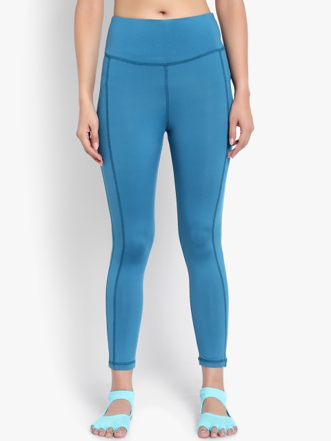

Wearjukebox Women Teal Solid Tights