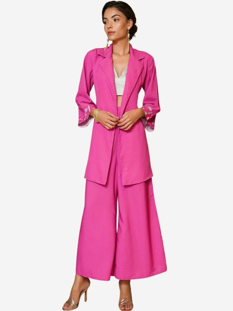 

Alaya By Stage3 Women Pink Printed Palazzos