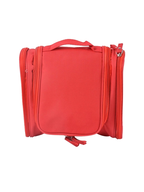 

HOUSE OF QUIRK Red Solid Hanging Travel Toiletry Bag