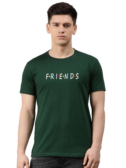 

UNSULLY Men Green Typography Printed T-shirt
