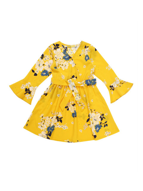 

NYNSH Girls Yellow Floral Dress