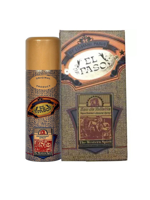 

Lomani Pack Of 2 El Paso The Western Spirit Perfume Eau De Toilette & Deodorant Spray, Brown