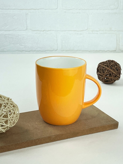 

CLAY CRAFT Yellow & White Floral Printed Ceramic Glossy Mugs Set of Cups and Mugs