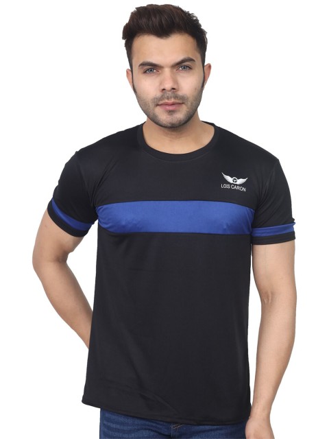 

LOIS CARON Men Black & anthracite T-shirt