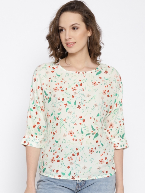 

Vero Moda Women Off-White Printed Top