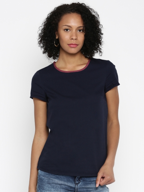 

Vero Moda Women Navy Blue Solid Top