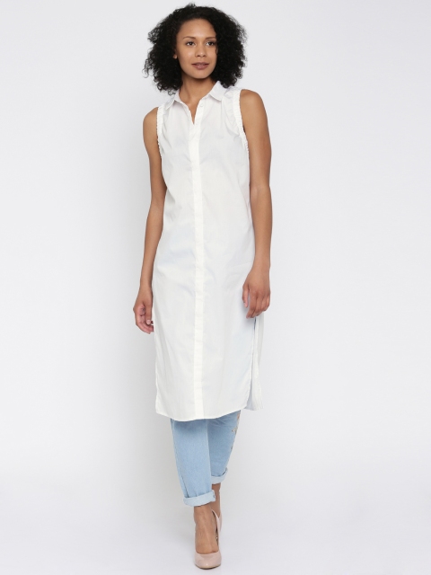 

Vero Moda Women White Regular Fit Solid Casual Shirt