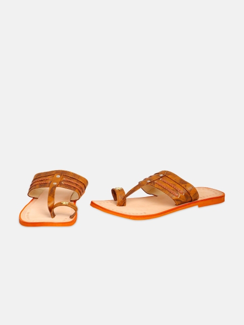 

PANAHI Men Yellow & Brown Ethnic Comfort Sandals