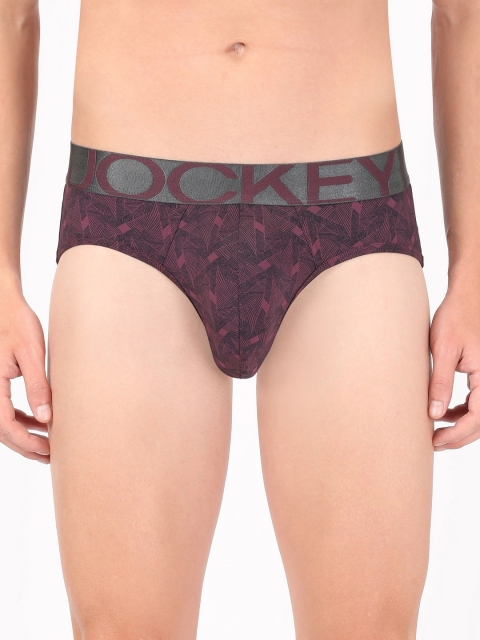 

Jockey Men Purple & Black Printed Basic Briefs