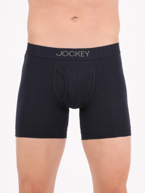 

Jockey Men Blue Solid Boxer Style Briefs