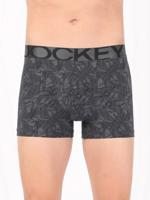 

Jockey Men Grey Self-Design Trunk