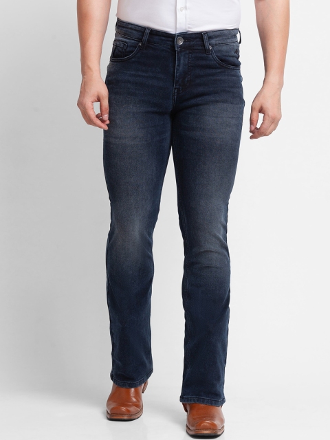 

mode de base Men Navy Blue Bootcut Light Fade Stretchable Jeans