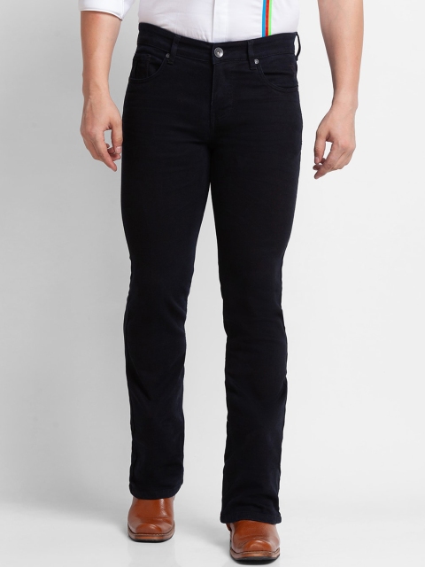 

mode de base Men Navy Blue Bootcut Stretchable Jeans