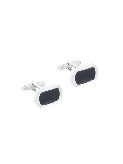 

Alvaro Castagnino Black & Silver-Toned Cufflinks