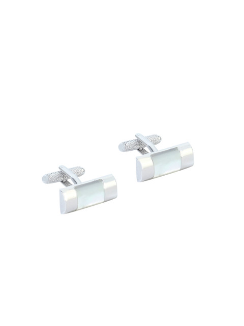 

Alvaro Castagnino White & Silver-Toned Cufflinks