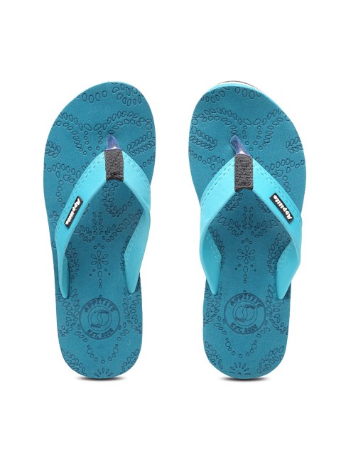 

APPITITE Women Blue & Black Rubber Thong Flip-Flops