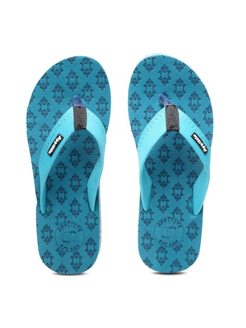 

APPITITE Women Blue & White Rubber Thong Flip-Flops