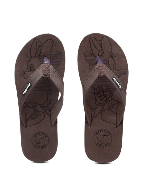 

APPITITE Women Brown & Violet Rubber Room Slippers