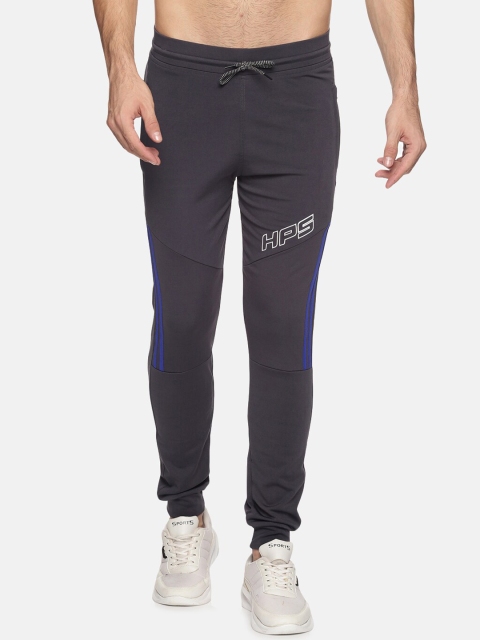 

HPS Sports Men Grey Solid Regular-Fit Joggers Track Pants