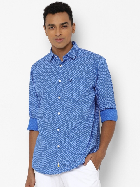 

Allen Solly Men Blue Slim Fit Printed Casual Shirt