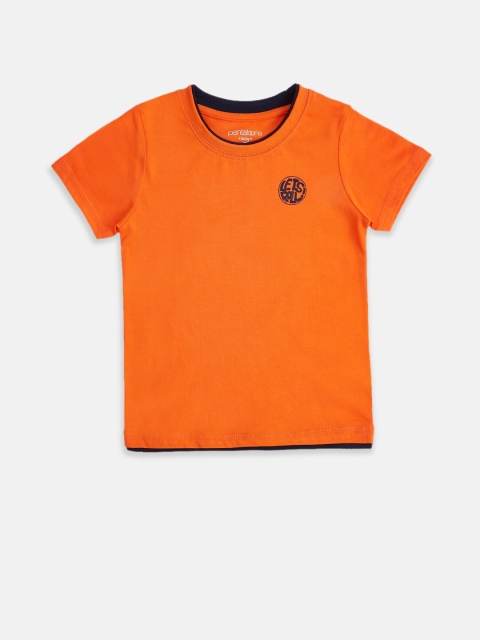 

Pantaloons Baby Boys Orange & princeton orange Applique T-shirt