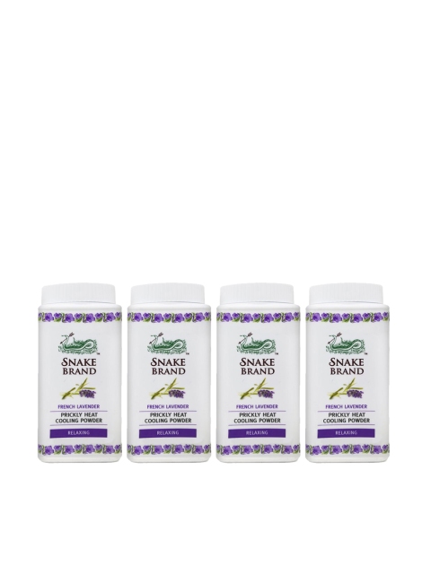 

SNAKE BRAND Set of 4 French Lavender Talcum Powder, Purple
