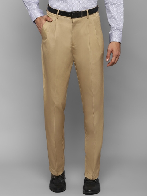 

Louis Philippe Men Khaki Pleated Trousers