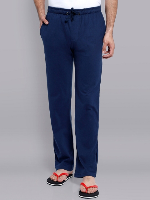 

Free Authority Men Blue Solid Cotton Lounge Pants