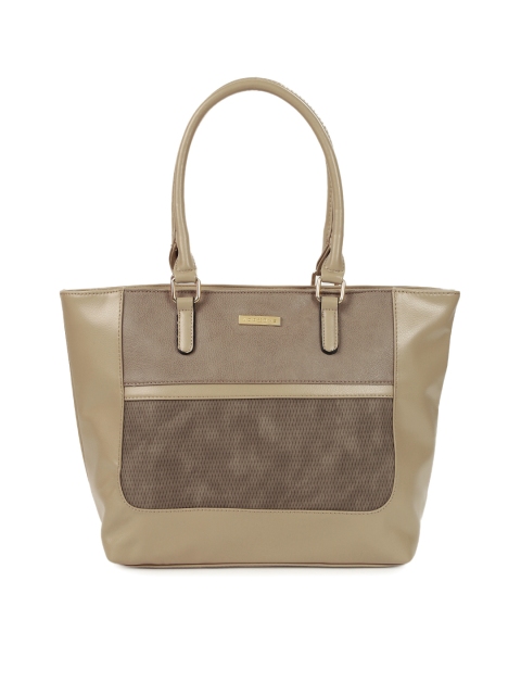 

Addons Taupe & Beige Colourblocked Shoulder Bag