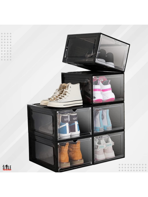 

royalkart Set of 2 Black Shoe Crates