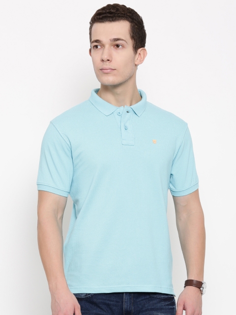 

Wrangler Men Blue Solid Polo T-shirt