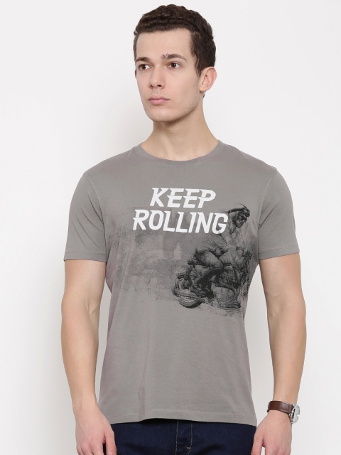 

Wrangler Men Grey Printed T-shirt