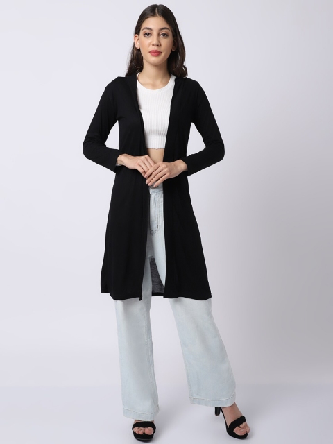

UnaOne Women Black Longline Shrug