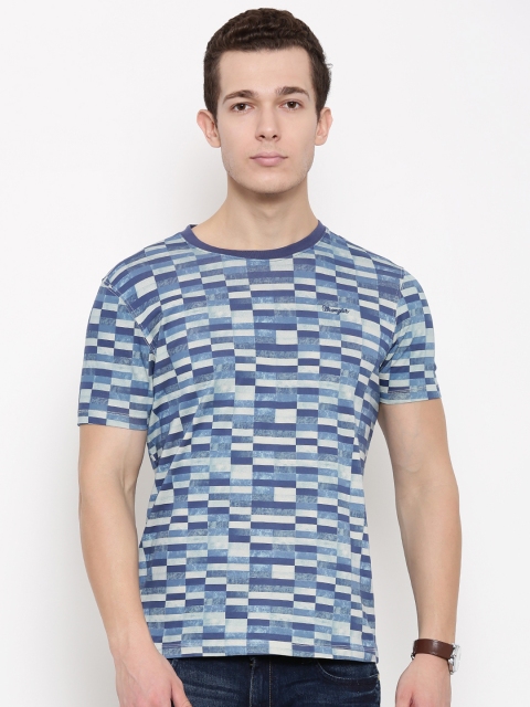 

Wrangler Blue Printed Round Neck T-shirt