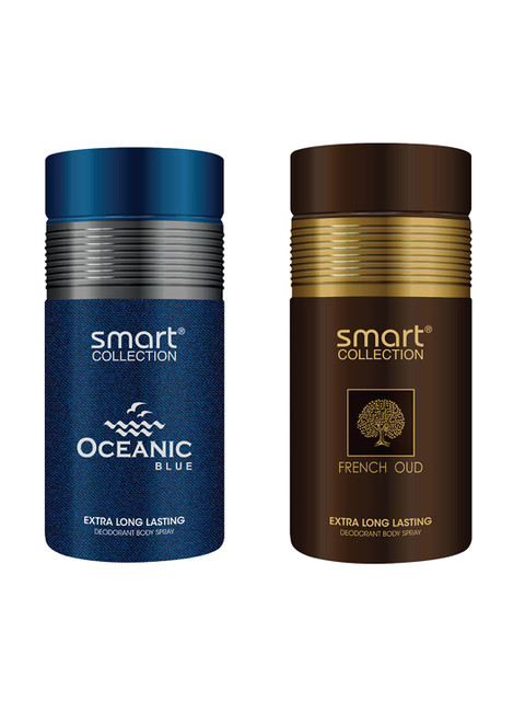 

Smart COLLECTION Men Set of 2 Deodorant - Oceanic Blue + French Oud - 250 ml Each
