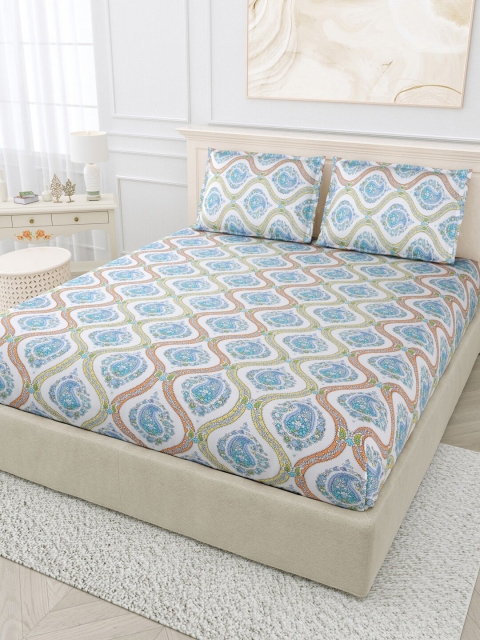 

BOMBAY DYEING Unisex Multi Bedsheets, White