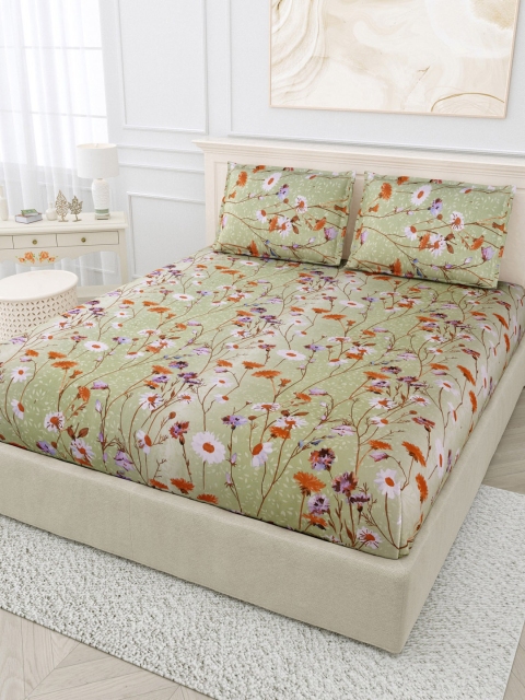

BOMBAY DYEING Unisex Multi Bedsheets, Green