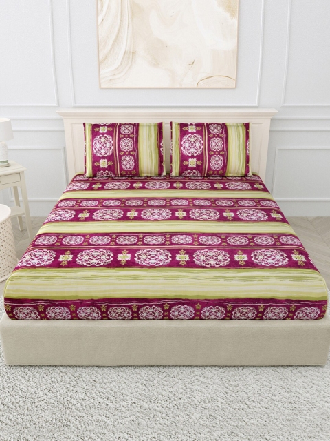 

BOMBAY DYEING Unisex Multi Bedsheets, Purple