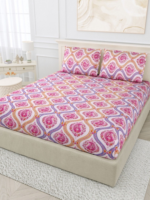 

BOMBAY DYEING Unisex Multi Bedsheets, Pink