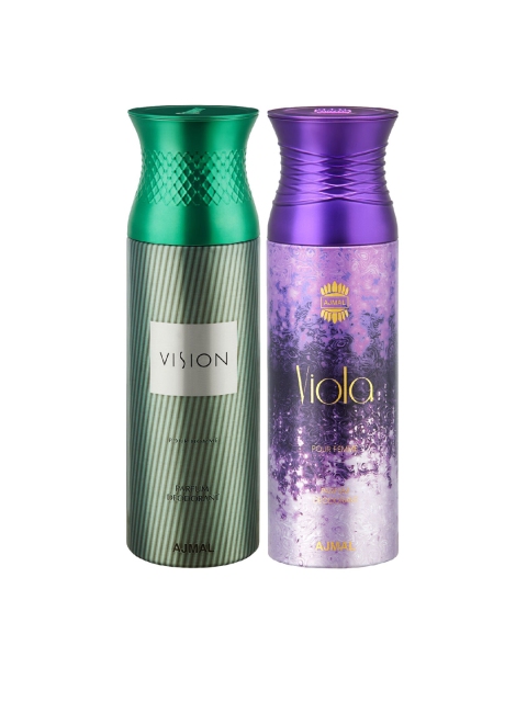 

Ajmal Set Of 2 Vision & Viola Parfum Deodorant 200ml, Green