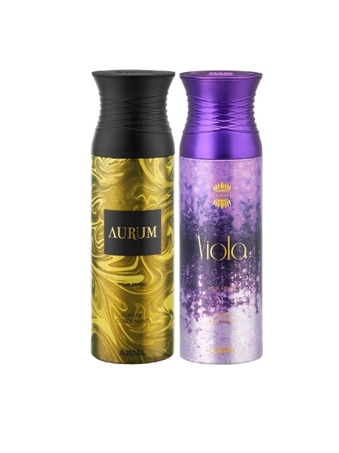 

Ajmal Set Of 2 Aurum & Viola Parfum Deodorant 200ml, Purple