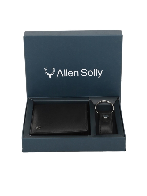 

Allen Solly Men Black Solid Leather Accessory Gift Set