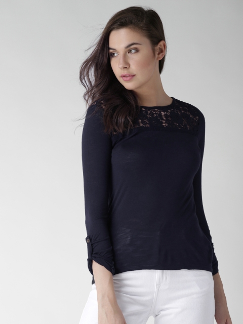 

FOREVER 21 Women Navy Top, Navy blue