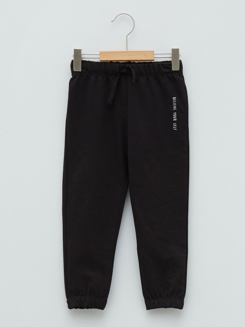 

LC Waikiki Boys Black Solid Pure Cotton Joggers