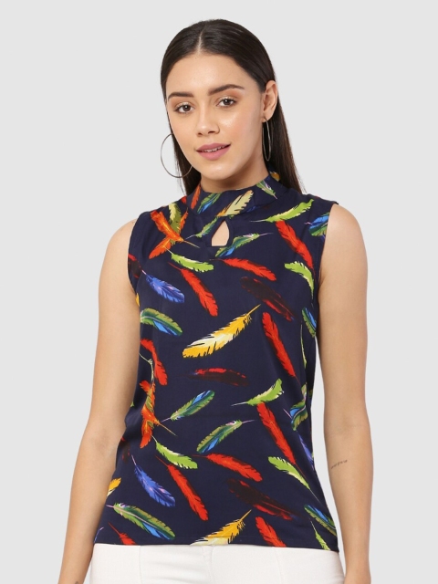 

The Label Bar Multicoloured Print Crepe Top, Multi