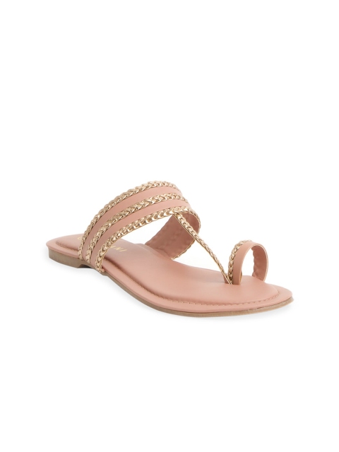 

ERIDANI Women Peach-Coloured One Toe Flats